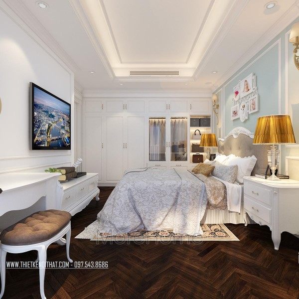 Thiết kế nội thất phòng ngủ chung cư Hei Tower